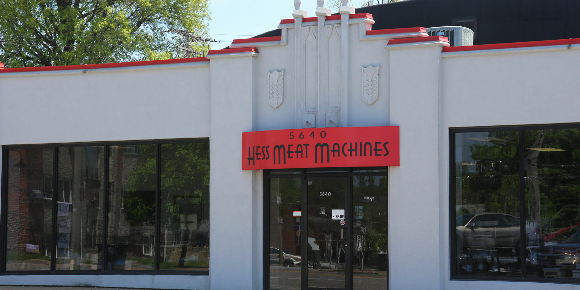 Exterior of Hess Meat Machines Building