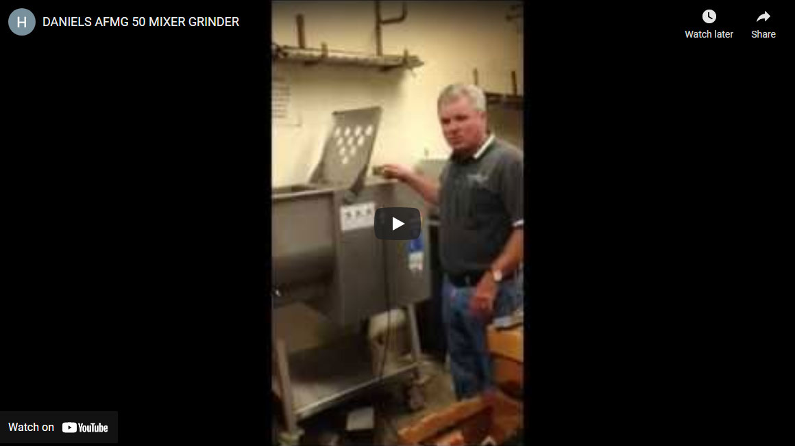 Demonstration of Daniels AFMG 50 Mixer Grinder From Hess Meat Machines