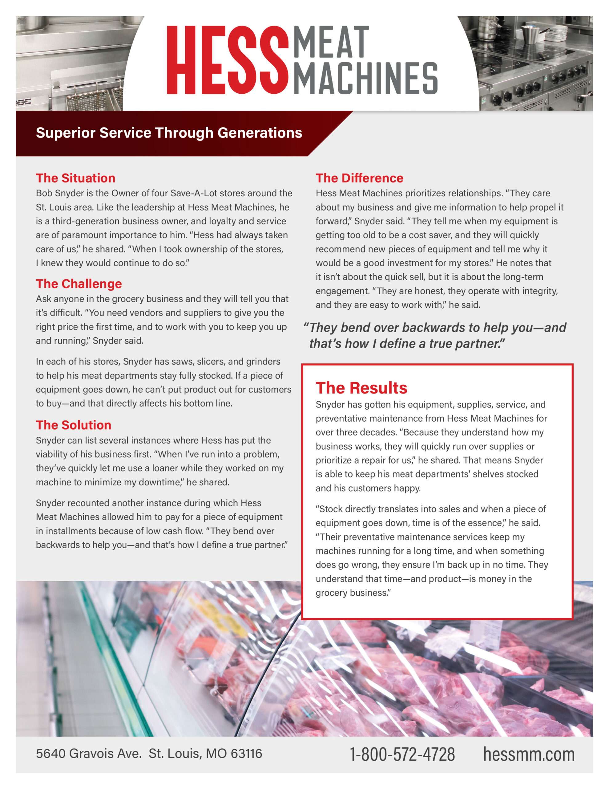 Hess Meat Machines Food Service Industry Case Study